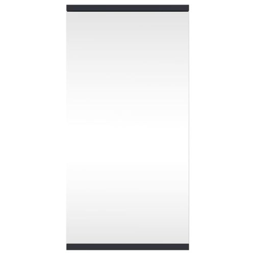 Ъглов шкаф с огледало за баня сив 30x24x60 см