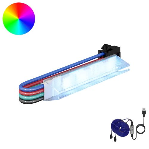 LED лента 12 бр. Черна и Многоцветна Мед и пластмаса