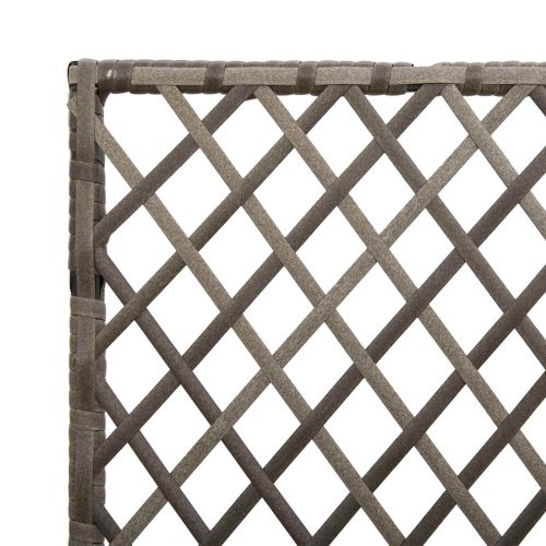 Градинска саксия с решетка Сиво 35 x 30 x 135 см полиратан