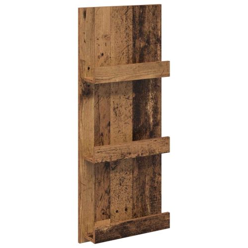 Етажерка за списания с рафт Старо дърво 43 x 11 x 102 см