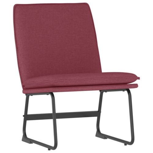 Стол шезлонг, виненочервен, 52x75x76 см, текстил