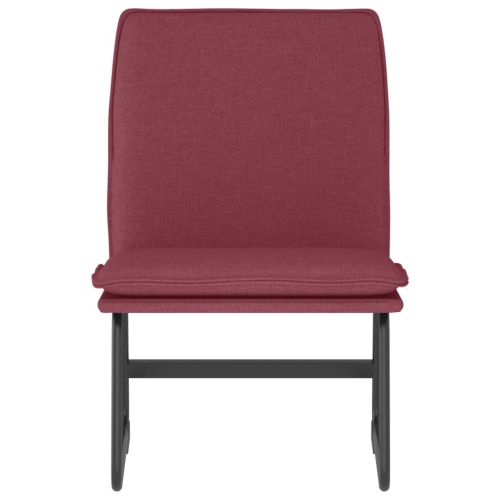 Стол шезлонг, виненочервен, 52x75x76 см, текстил