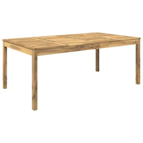 Маса за вечеря в градината Бяло 196 x 100,5 x 75 см