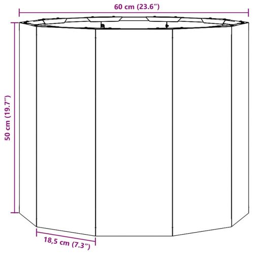 Кашпа Бяло 60 x 60 x 50 см Стомана