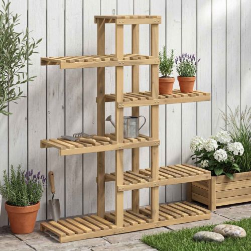 Стойка за растения Бяло 93 x 25 x 114,5 см