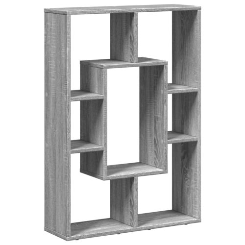 Библиотека, сив сонома, 63x20x90 см, инженерно дърво