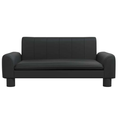 Детски диван черен 70x45x30 см изкуствена кожа