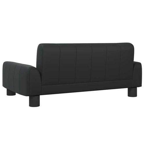Детски диван черен 70x45x30 см изкуствена кожа