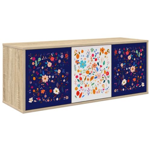 Стенен телевизионен шкаф MAINZ 102 x 33 x 40 см Дъб сонома