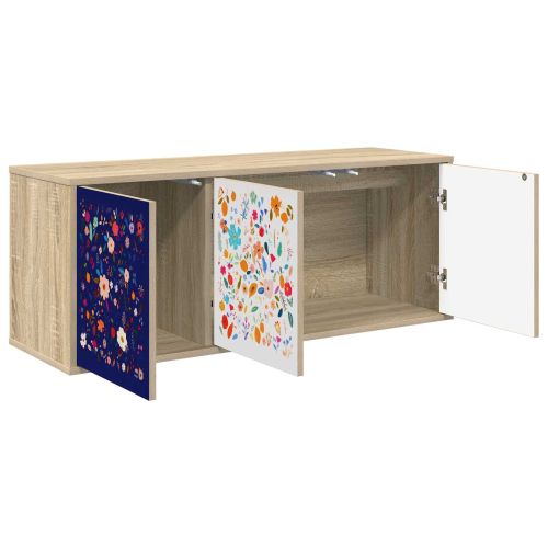 Стенен телевизионен шкаф MAINZ 102 x 33 x 40 см Дъб сонома
