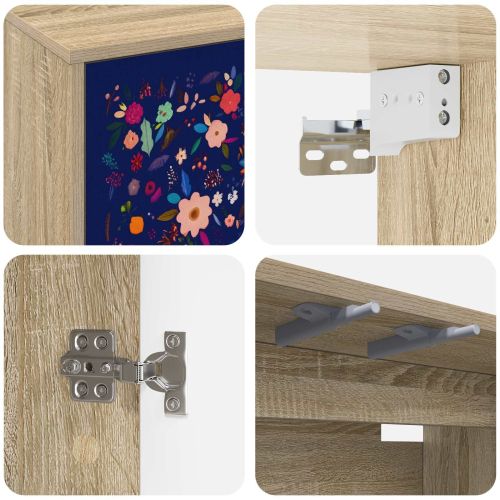 Стенен телевизионен шкаф MAINZ 102 x 33 x 40 см Дъб сонома