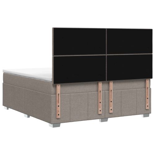 Континентално легло с матрак Таупе 180 x 200 cm Текстил