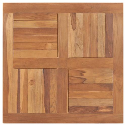 Плот за маса, тиково дърво масив, квадратен, 80x80x2,5 см