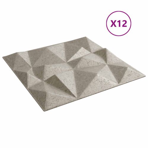 Стенни панели 12 бр. 50 x 50 cm Диамант Бетон XPS Пяна