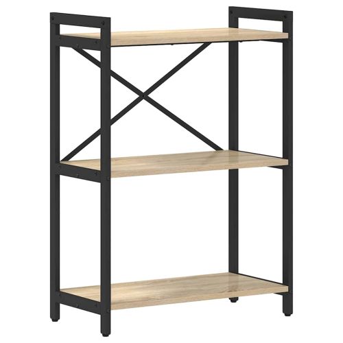 Рафт за книги 60 x 30 x 85 cm Инженерна дървесина Сонома дъб