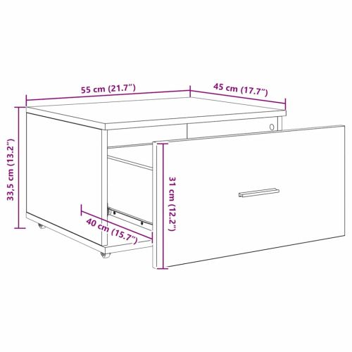 Чекмеджетен шкаф 55 x 45 x 31 см Дъб