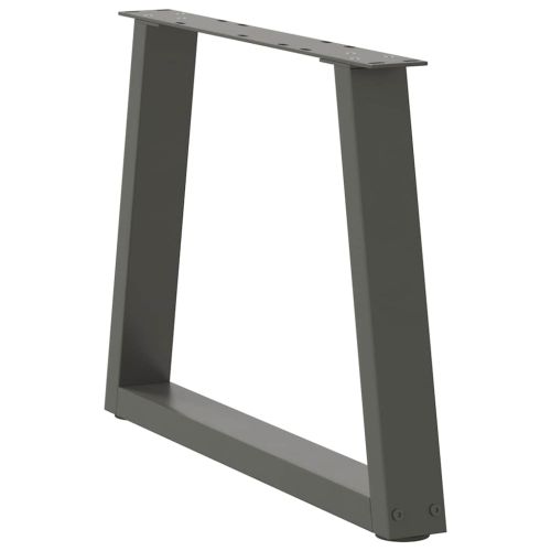 Крака за масичка за кафе, V-образна, 2 бр., антрацит, 50x(42-43,3) см, стомана