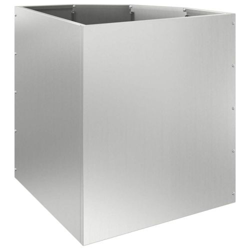 Ъглов сандък за цветя Сребристо 45 x 45 x 50 см