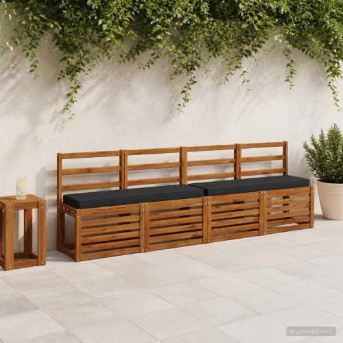 Калъфи за пейки, 2 части VUGHT 2 pcs 100% полиестер Тъмен син