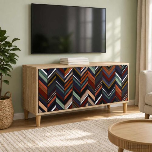 ТВ шкаф OMMEN 102 x 33 x 50 см Сонома Инженерна дървесина