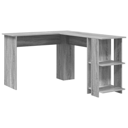 Ъглово бюро Сив Сонома Инженерна дървесина 140 x 113,5 x 75 см