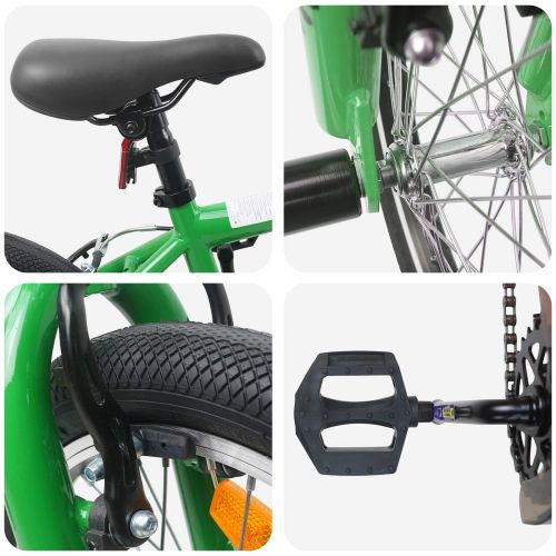 BMX Велосипед 20 инча за деца над 9 години Зелено