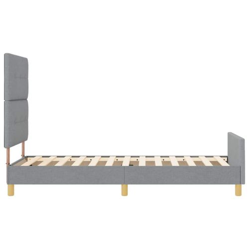 Рамка за легло с таблото Светлосиво 90 x 190 cm текстил