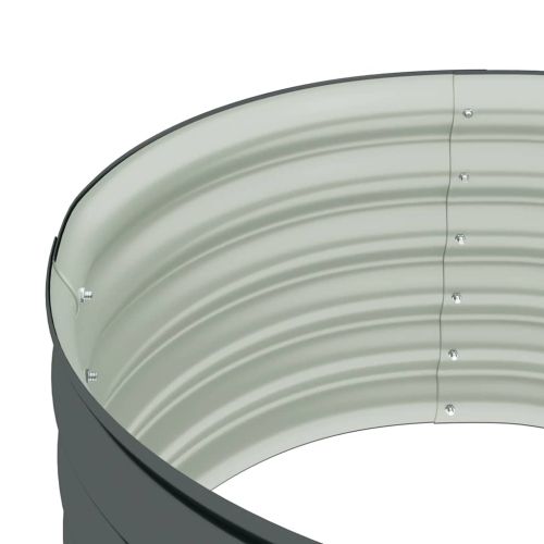 Градинска висока леха 80x80x44 см поцинкована стомана сива