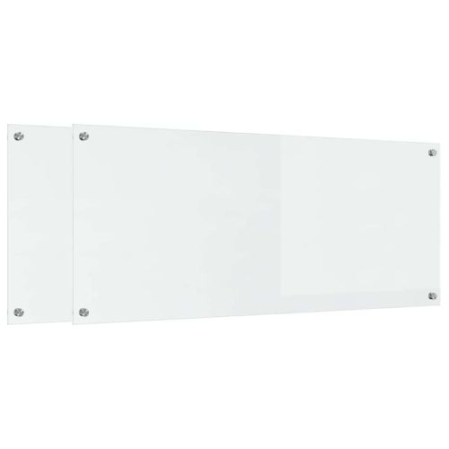 Кухненски гръб 2 бр. Прозрачен 120 x 50 cm закалено стъкло