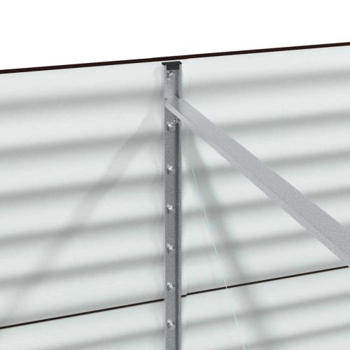 Повдигнато легло Кафяво 320 x 80 x 81 cm Стомана