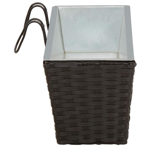 Парапет 2 бр. Черно 50 x 17 x 17 см Метал