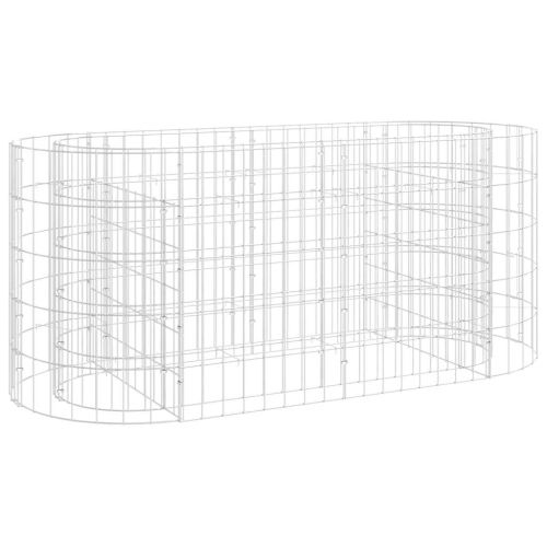 Габион повдигната леха, поцинковано желязо, 120x50x50 cм