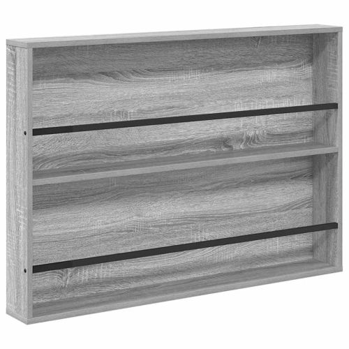 Етажерка за списания с рафт Сив Сонома 100 x 12 x 70 см