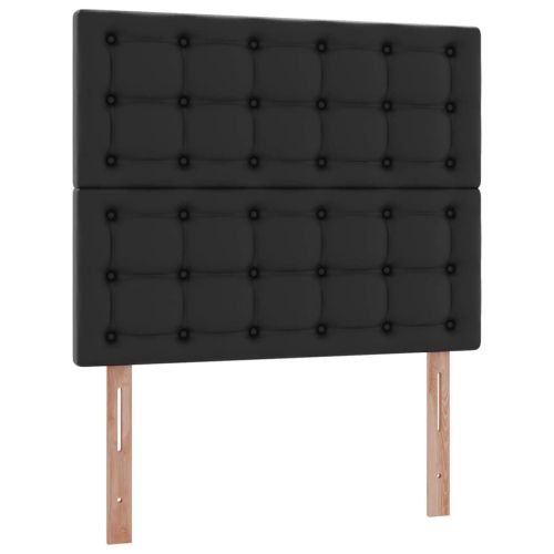Легло с място за съхранение Черно 120 x 200 cm Изкуствена