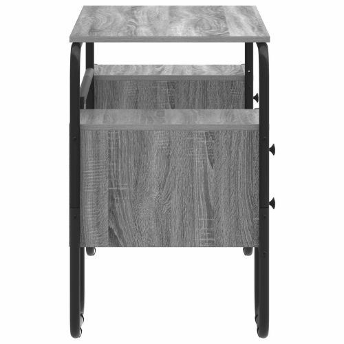 Бюро с място за съхранение Сив Сонома 145 x 50 x 75 см