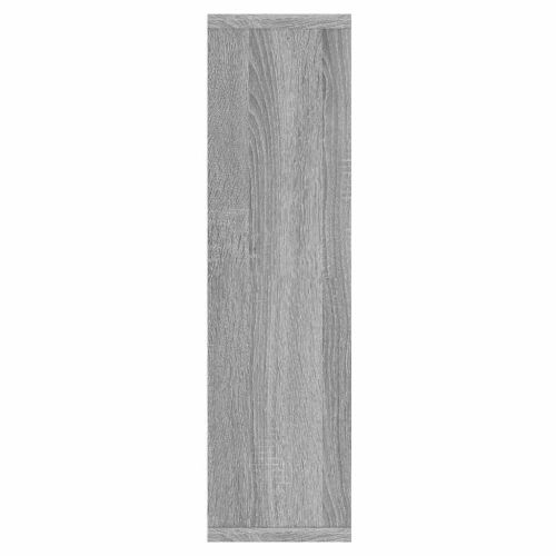 Огледален шкаф с LED,Сив сонома, 76x15x55 см