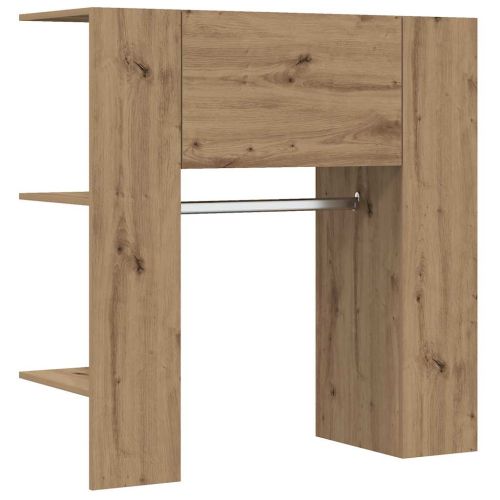 Шкаф за антре, дъб артизан, 97,5x37x99 см, инженерно дърво