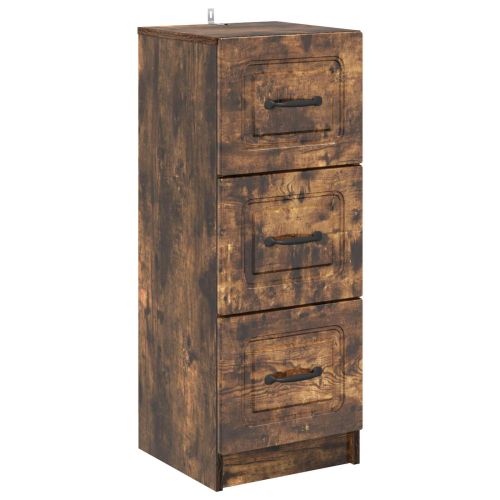 Чекмеджетен шкаф Опушен дъб 33 x 34,5 x 87 см