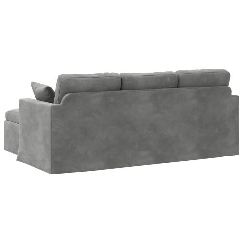 Диван Тъмен сив 198 x 134 x 80 см Кадифе