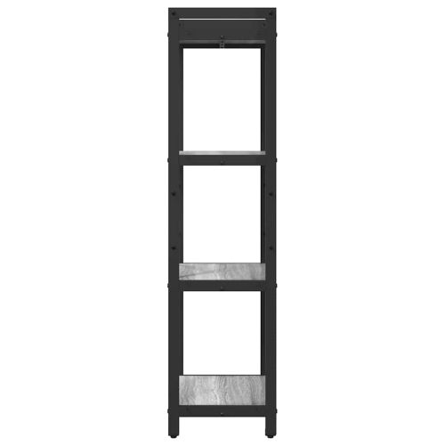 Рафт за книги 40 x 30 x 119 см Инженерна дървесина Сив сонома