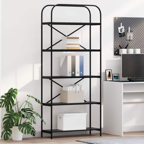 Рафт за книги 5 нива 80 x 30 x 183 см Инженерна дървесина