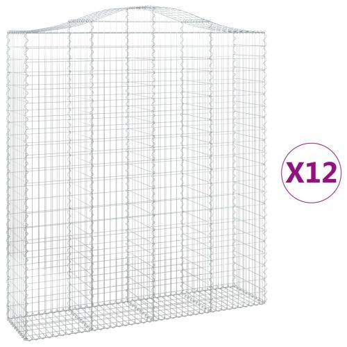 Габионни кошници арка 12 бр 200x50x220/240см поцинковано желязо