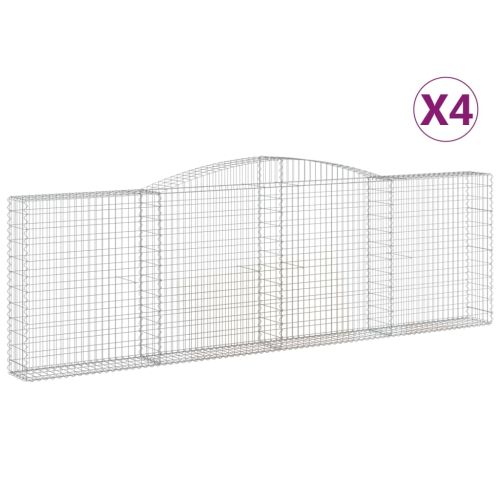 Габионни кошници арка 4 бр 400x30x120/140см поцинковано желязо