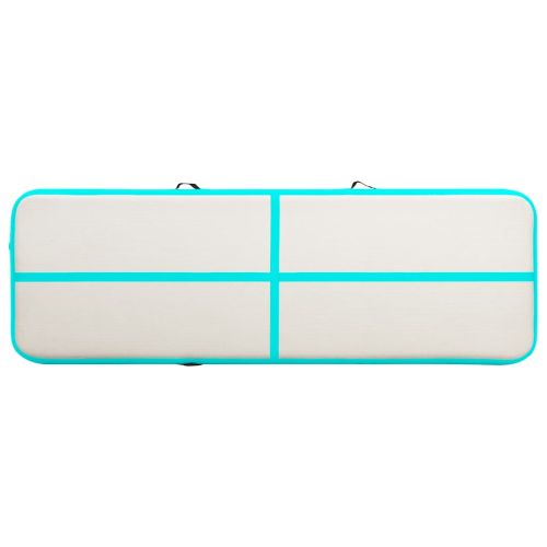 Надуваем дюшек за гимнастика с помпа, 400x100x15 см, PVC, зелен
