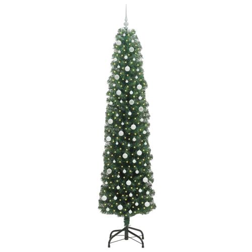 С изкуствено коледно дърво с 300 LED светодиода Зелен 240 cm