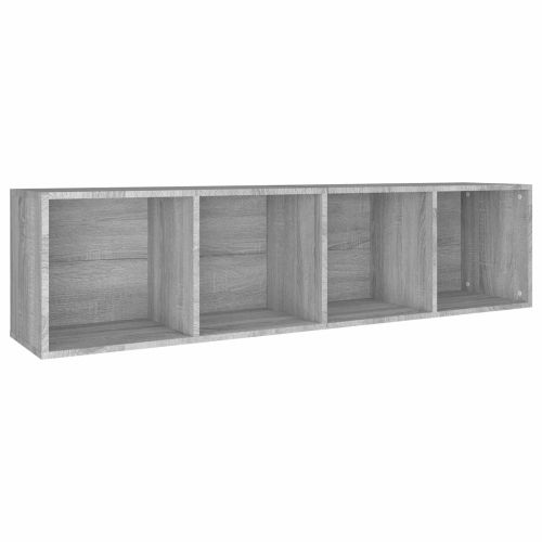 Шкаф за книги/ТВ шкаф сив сонома 36x30x143 см инженерно дърво