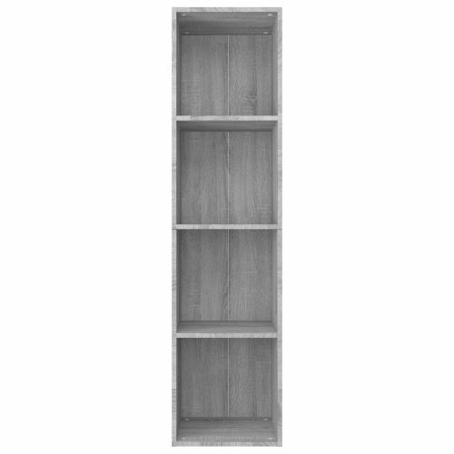 Шкаф за книги/ТВ шкаф сив сонома 36x30x143 см инженерно дърво