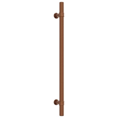Дръжки за шкафове, 10 бр, бронз, 224 мм, неръждаема стомана