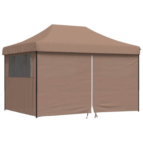 Парти шатър 279 x 410 x 315 см Кафяво Оксфордска тъкан