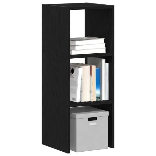 Библиотека стифиращи черен дъб 30x30x80 см инженерно дърво